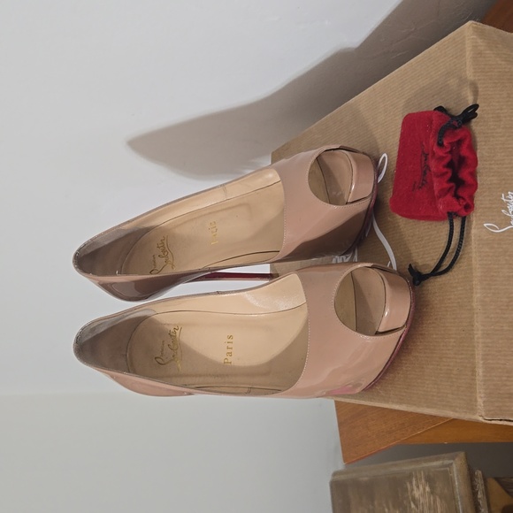 Authentic Christian Louboutin Very Prive 120 nude size 38.5 - Picture 2 of 5
